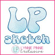 Wavy 1 Color Ombre Gradient Sketch Fill Stitch Font Font DIGITAL Embroidery Machine File -- 6 sizes + Native BX Embroidery Font Scalable