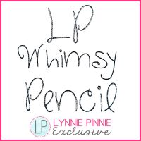 Whimsy Pencil Sketchy Stitch Font Uppercase & Lowercase Font DIGITAL Embroidery Machine File -- 6 sizes + Native BX Embroidery Font Scalable