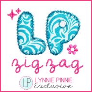 Marshmallow Zig Zag Stitch Applique Font Font DIGITAL Embroidery Machine File -- 5 sizes + Native BX Embroidery Font Scalable