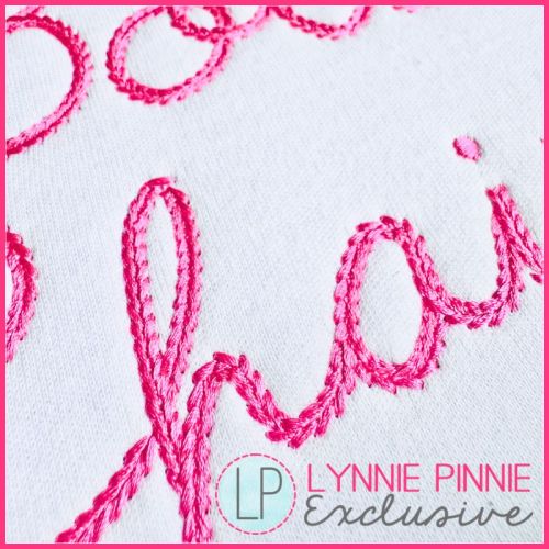 Sweet Script Extra Bold Chain Stitch Font Uppercase & Lowercase Font DIGITAL Embroidery Machine File -- 5 sizes + Native BX Embroidery Font Scalable