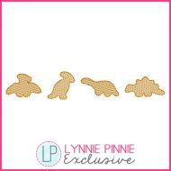 Dino Nuggets Vintage Style Sketch Stitch Machine Embroidery Design File 4x4 5x7 6x10