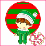 Boy Elf Circle Frame 4x4 5x7 6x10 7x11 SVG