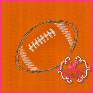 Colored Pencil Football Applique Embroidery Design 4x4 5x7 6x10 7x11