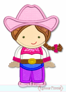 Cowgirl Cutie Applique 4x4 5x7 6x10 SVG