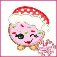 Cutie Kawaii Christmas Cookie Applique 4x4 5x7 6x10 7x11 SVG