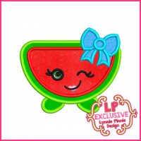 Cutie Kawaii Watermelon Applique 4x4 5x7 6x10 7x11 SVG
