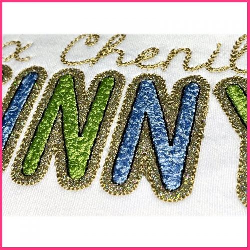 Skinny Faux Chenille Stitch HTV Applique Font DIGITAL Embroidery ...