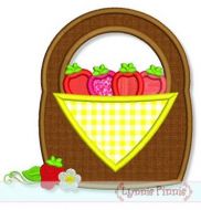 Strawberry Basket Applique 4x4 5x7 6x10