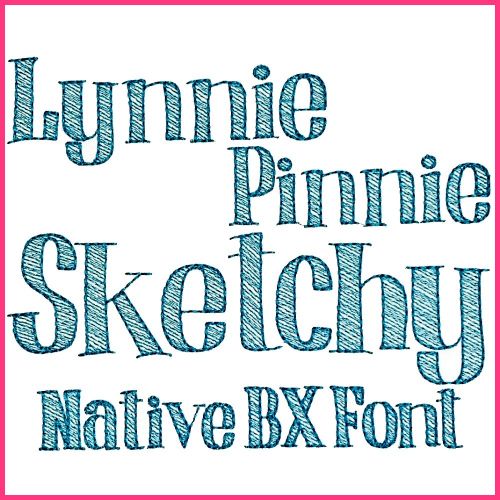 Sketchy Font Uppercase & Lowercase Font DIGITAL Embroidery Machine File -- 3 sizes + Native BX Embroidery Font Scalable