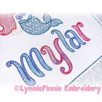Whimsy Sparkle Optional Mylar Font Uppercase & Lowercase Exclusive LP DIGITAL Embroidery Machine File -- 3 sizes + BX
