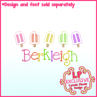 Mini Sketch Fill Popsicle Row Machine Embroidery Design File 4x4 5x7 6x10