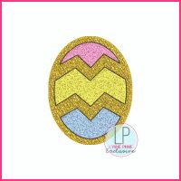 Faux Chenille Easter Egg HTV Applique Machine Embroidery Design File 4x4 5x7