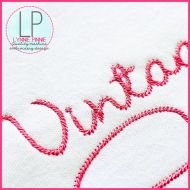 Sweet Script Vintage Stitch Font Uppercase & Lowercase Font DIGITAL Embroidery Machine File -- 5 sizes + Native BX Embroidery Font Scalable