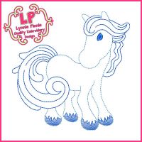 ColorWork Winter Horse Machine Embroidery Design File 4x4 5x7 6x10