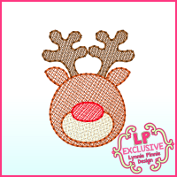 Sketchy Fill Reindeer Machine Embroidery Design File 4x4 5x7