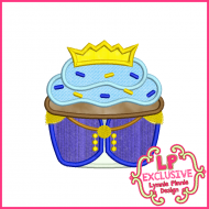 Little Prince Cupcake Applique Design 4x4 5x7 6x10