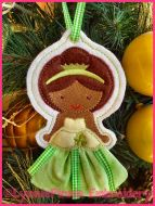 In the Hoop 3D Skirt Princess Christmas Ornament 3 4x4