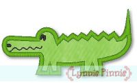 Alligator Applique Machine Embroidery Design File 4x4 5x7