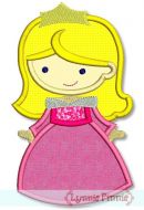 Cutie Princess as Sleepy Pink Beauty Applique 4x4 5x7 6x10