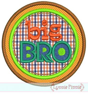 Big Bro Double Circle Applique 4x4 5x7 6x10