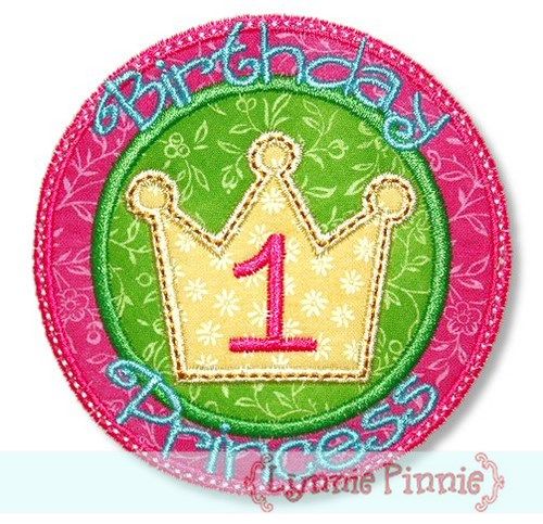 Birthday Princess Applique Set 4x4 5x7