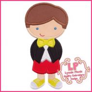 Bow Tie Boy Applique 4x4 5x7 6x10 SVG