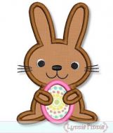 Little Bunny with Easter Egg Applique 4x4 5x7 6x10