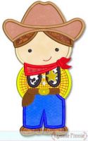 Little Cutie Cowboy Sheriff Applique 4x4 5x7 6x10 SVG