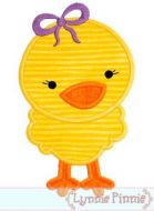 Girly Cute Chick Applique 4x4 5x7 6x10