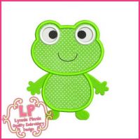 Cute Froggy Applique 4x4 5x7 6x10 SVG