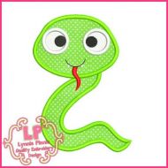 Cute Snake Applique 4x4 5x7 6x10 SVG