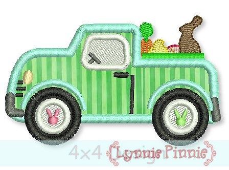 Easter truck applique 4x4 5x7 6x10  welcome to lynnie pinniecom
