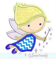 Cutie Princess Fairy Applique 2 4x4 5x7 6x10 SVG