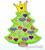 Girly Princess Christmas Tree 4x4 5x7 6x10 7x11