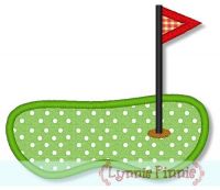 Golf Green w/ Flag Applique 4x4 5x7 6x10