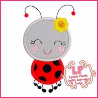 Happy Ladybug 2 Applique 4x4 5x7 6x10 7x11 SVG