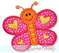 Spring Butterfly Applique 4x4 5x7 6x10