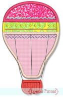 Fancy Hot Air Balloon Applique 4x4 5x7