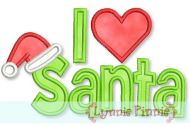 I Love Santa Applique & Fill 4x4 5x7