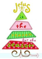 Jesus is the Reason for the Season Christmas Tree - Satin and Deco - 4x4 5x7 6x10