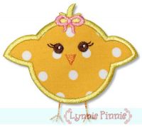 Baby Chick Girl Applique 4x4 5x7 6x10