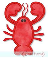 Lobster Applique 4x4 5x7 6x10