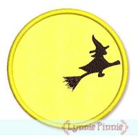 FREE Flying Witch Moon Applique 4x4 5x7 6x10
