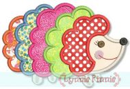 Colorful Hedgehog Applique 4x4 5x7