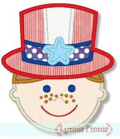 Patriotic Hat Boy 4x4 5x7 6x10