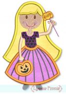 Princess Pumpkin Applique 4x4 5x7