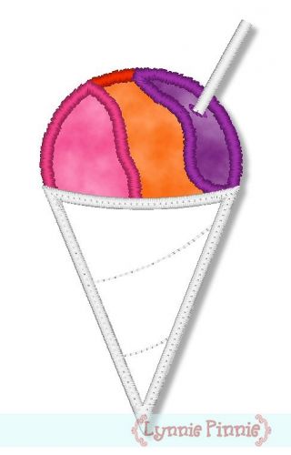 Download Rainbow Snow Cone Applique 4x4 5x7 - Welcome to Lynnie ...