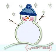 Snowman Applique 4x4 5x7