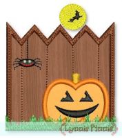 Spooky Fence Applique 4x4 5x7 6x10