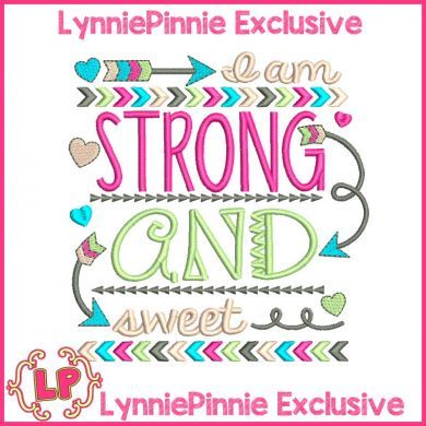 Strong and Sweet Tribal Arrows Word Art 4x4 5x7 6x10 7x11